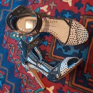 Dolce Vita leather beaded heels size 6